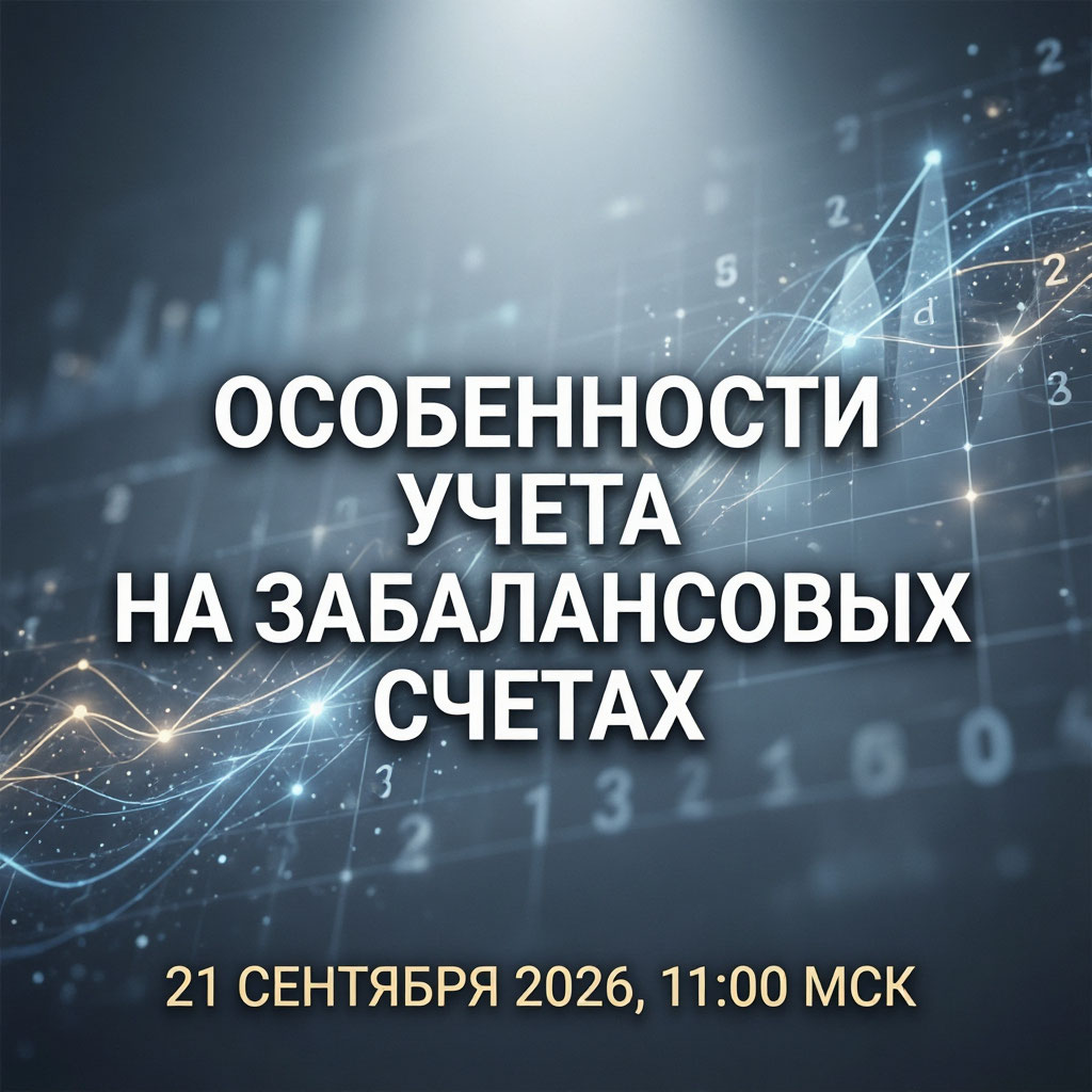 Вебинар. Особенности учёта на забалансовых счетах